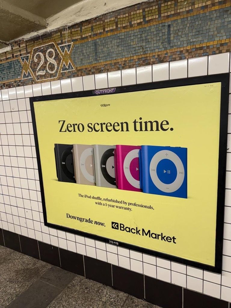 Back Market iPod Shuffle Anzeige